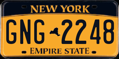 NY license plate GNG2248