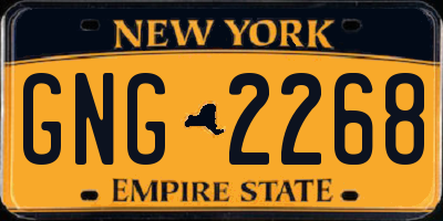 NY license plate GNG2268