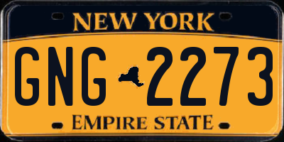NY license plate GNG2273