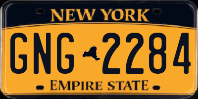 NY license plate GNG2284
