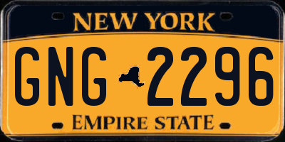NY license plate GNG2296