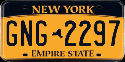 NY license plate GNG2297