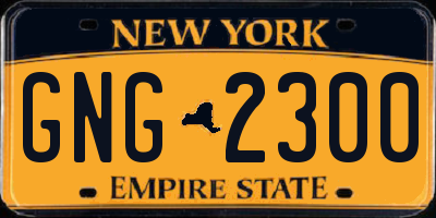 NY license plate GNG2300