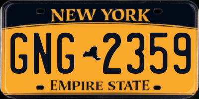 NY license plate GNG2359