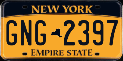NY license plate GNG2397