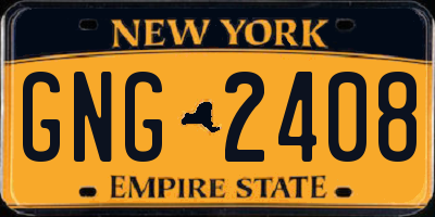 NY license plate GNG2408