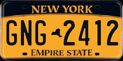 NY license plate GNG2412