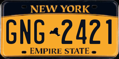 NY license plate GNG2421