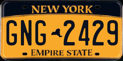 NY license plate GNG2429
