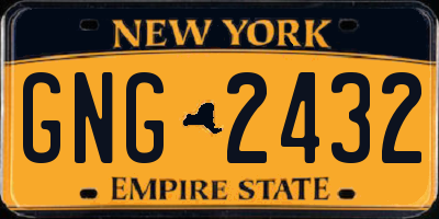NY license plate GNG2432