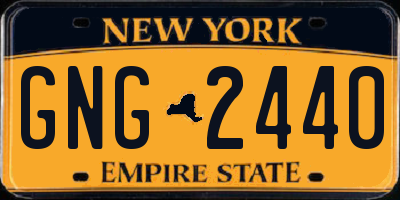 NY license plate GNG2440