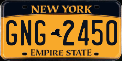NY license plate GNG2450