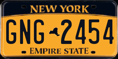 NY license plate GNG2454
