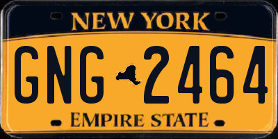 NY license plate GNG2464