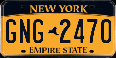 NY license plate GNG2470