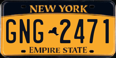 NY license plate GNG2471