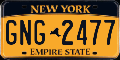 NY license plate GNG2477
