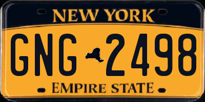 NY license plate GNG2498