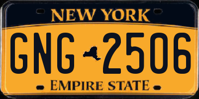 NY license plate GNG2506