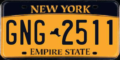 NY license plate GNG2511