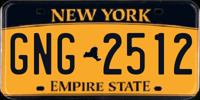 NY license plate GNG2512