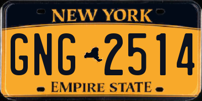NY license plate GNG2514