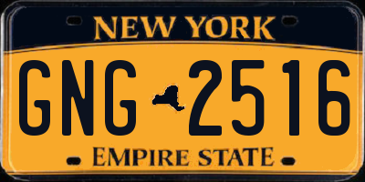 NY license plate GNG2516