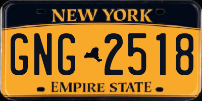 NY license plate GNG2518