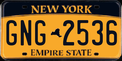 NY license plate GNG2536