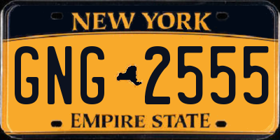 NY license plate GNG2555