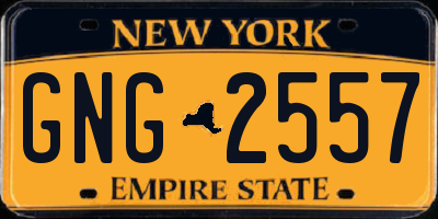 NY license plate GNG2557