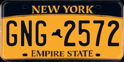 NY license plate GNG2572