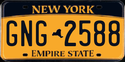 NY license plate GNG2588