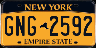 NY license plate GNG2592