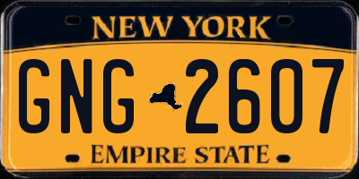 NY license plate GNG2607