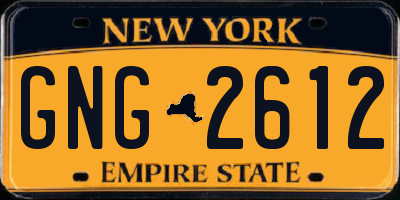 NY license plate GNG2612