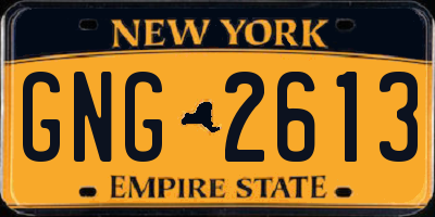 NY license plate GNG2613