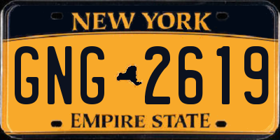 NY license plate GNG2619