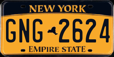 NY license plate GNG2624