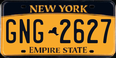 NY license plate GNG2627
