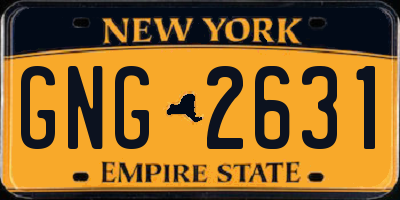 NY license plate GNG2631