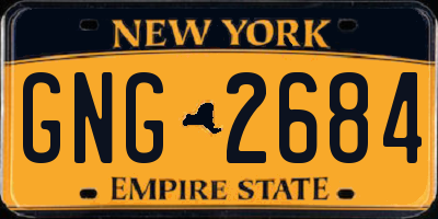 NY license plate GNG2684