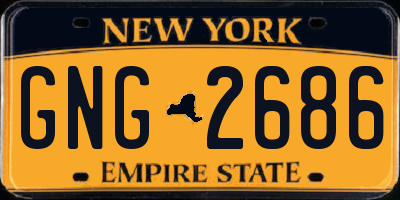 NY license plate GNG2686