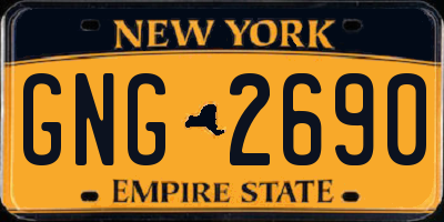NY license plate GNG2690
