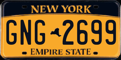 NY license plate GNG2699