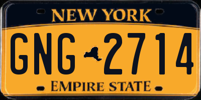 NY license plate GNG2714
