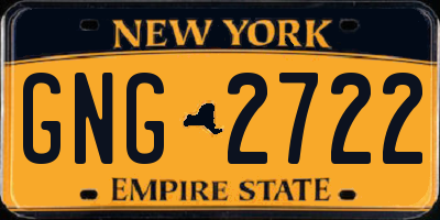 NY license plate GNG2722