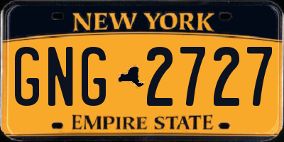 NY license plate GNG2727