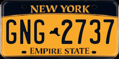 NY license plate GNG2737