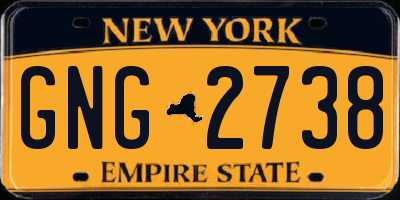 NY license plate GNG2738